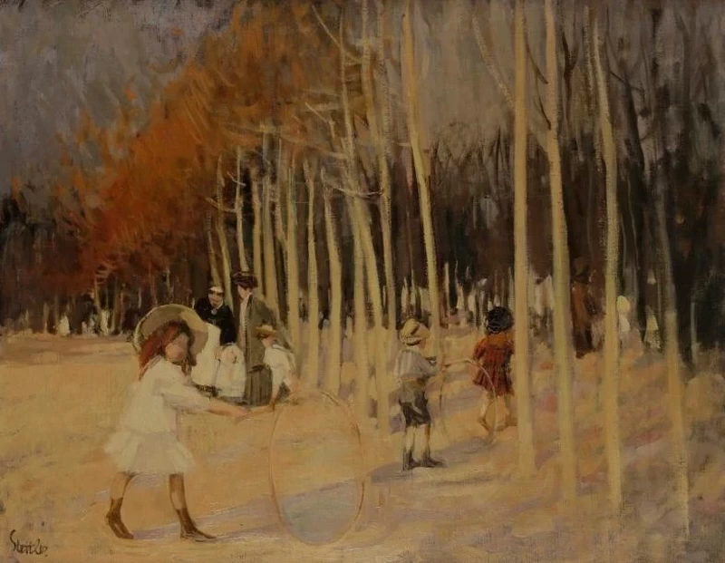 Gioco dei cerchi nei Giardini di Lussemburgo